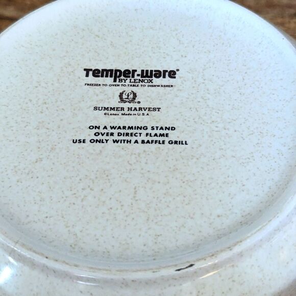 Vintage Lenox Summer Harvest Serving Dish Casserole Temper Ware - Picture 7 of 10
